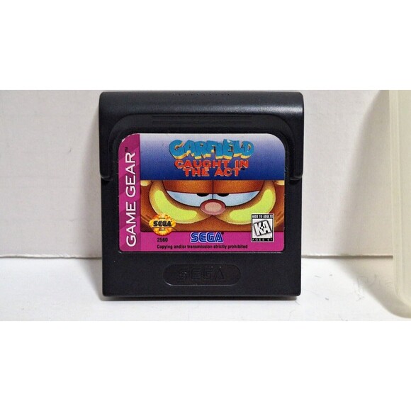 1995 SEGA GAME GEAR GARFIELD CAUGHT IN THE ACT & OEM CASE TESTED WORKING - Picture 5 of 9